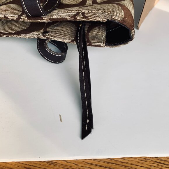 COACH Classic C Leather Fabric Purse Handbag Pocketbook Really $? - Picture 13 of 16